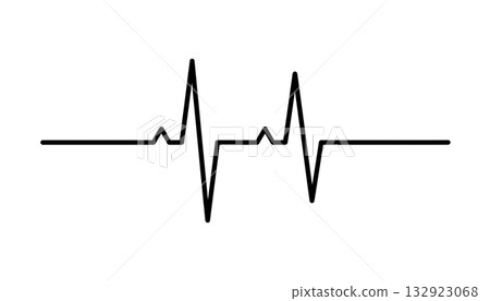 Heartbeat graphic illustration. Medicine and love concept 132923068