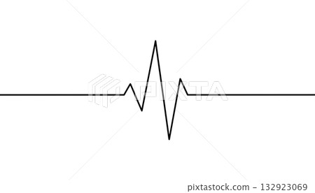 Heartbeat graphic illustration. Medicine and love concept 132923069
