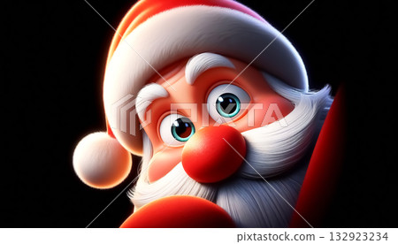 Funny cute Santa Claus cartoon 132923234