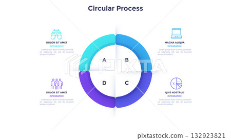Modern Infographic Business Vector Banner Modern Infographic Business Vector Banner 132923821