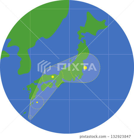 Typhoon Weather Map 132923847