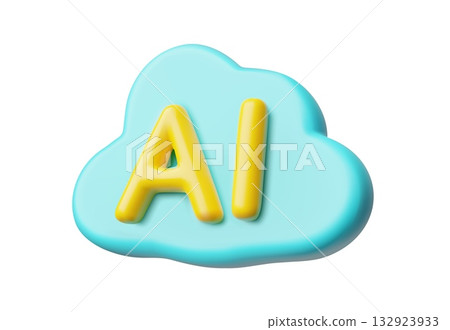 Artificial intelligence cloud 3D vector icon, neural network or AI assistance, big data system, smart digital technology Artificial intelligence cloud 3D vector icon, neural network or AI assistance, big data system, smart digital technology 132923933