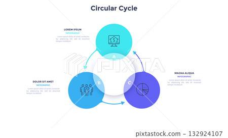 Modern Infographic Business Vector Banner Modern Infographic Business Vector Banner 132924107