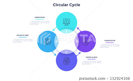 Modern Infographic Business Vector Banner Modern Infographic Business Vector Banner 132924108