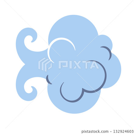 Windy weather condition cloud element 132924603