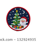 Santa Claus, tree and gifts 132924935