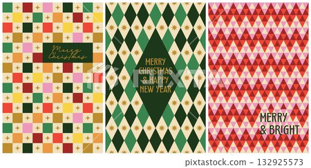 Merry Christmas Triangle Postcards Merry Christmas Triangle Postcards 132925573
