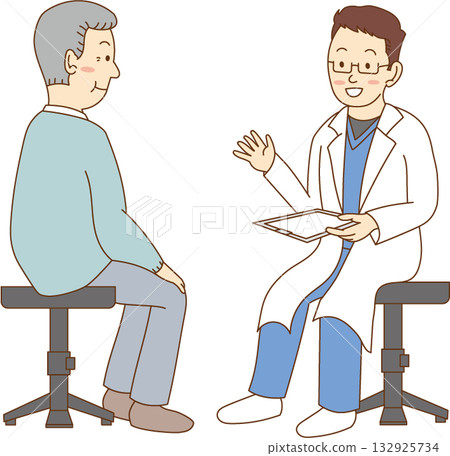 Medical examination/male doctor and male 132925734