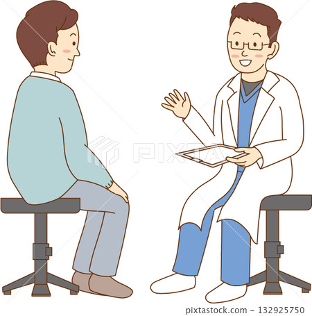 Medical examination/male doctor and male 132925750