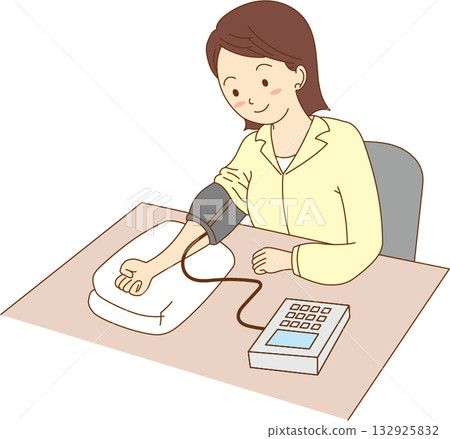 Blood pressure measurement/female Blood pressure measurement/female 132925832