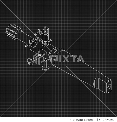 Mechanical engineering drawings. Tap tools, borer. Technical Design. Cover. Blueprint. Step Cutting Tool with Countersinking Function. Technical 3D Vector Illustration Mechanical engineering drawings. Tap tools, borer. Technical Design. Cover. Blueprint. Step Cutting Tool with Countersinking Function. Technical 3D Vector Illustration 132926060