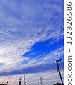 Autumn scale clouds on a telephone pole Autumn scale clouds on a telephone pole 132926586