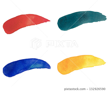 Transparent watercolor decorative lines Transparent watercolor decorative lines 132926590