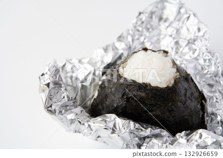 Rice balls wrapped in aluminum foil Rice balls wrapped in aluminum foil 132926659