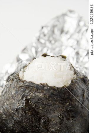 Rice balls wrapped in aluminum foil Rice balls wrapped in aluminum foil 132926688