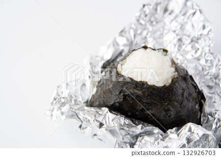 Rice balls wrapped in aluminum foil 132926703