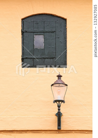 Facade and old merchant farm in Assens, Denmark 132927085