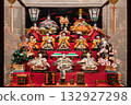 [Shinjuku, Tokyo] An elaborate set of Hina dolls for the traditional Hinamatsuri festival. 132927298