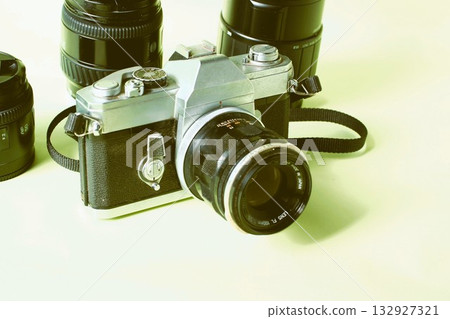Old SLR camera 132927321