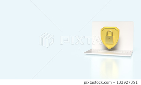 The Gold Shield and note book for Business or security concept 3d Rendering. The Gold Shield and note book for Business or security concept 3d Rendering. 132927351