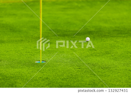 有美麗草地的高爾夫球場綠地 132927431