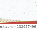Paper texture (ceremonial paper with gold and silver foil) White + Red + Gold (hemp leaf) 132927496