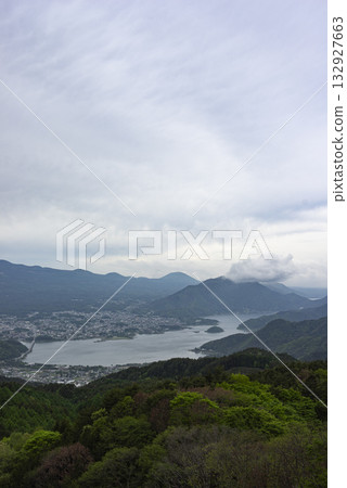 Streets around Lake Kawaguchi in Yamanashi Prefecture Streets around Lake Kawaguchi in Yamanashi Prefecture 132927663