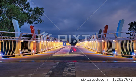 The He Ara Kotahi Bridge Lights Up 132927678