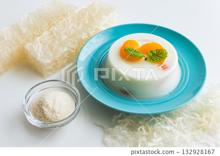Three types of agar and milk agar - agar sweets Three types of agar and milk agar - agar sweets 132928167
