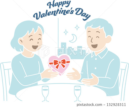 Couple on a Valentine's date, no lines 132928311