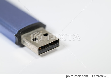 Blue USB flash drive tip Blue USB flash drive tip 132928625