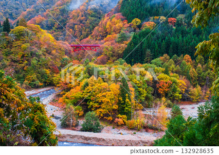 松川溪谷(秋季) 高山村 松川溪谷(秋季) 高山村 132928635