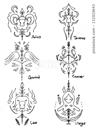 Constellation Black Icons (First Half) Constellation Black Icons (First Half) 132928643