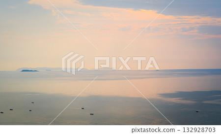 beautiful view of sea and sky in the morning, natural background beautiful view of sea and sky in the morning, natural background 132928703