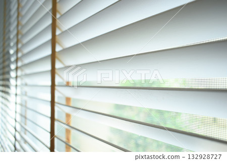 white window blinds in home, object for decorate interior of house white window blinds in home, object for decorate interior of house 132928727
