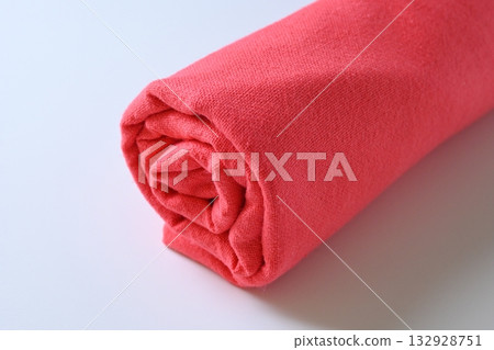 red texture of fabric textile on white background, object for fashion cloth design red texture of fabric textile on white background, object for fashion cloth design 132928751