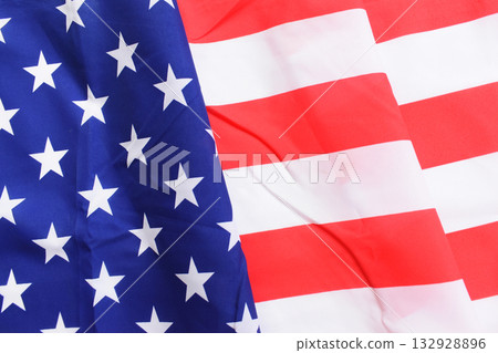 american wave flag texture background, USA 132928896
