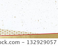 Paper texture (ceremonial paper with gold and silver foil) White + Red + Gold (hemp leaf) 132929057