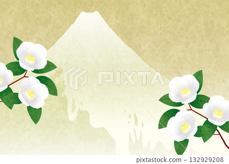 富士山日式新年賀卡背景 富士山日式新年賀卡背景 132929208