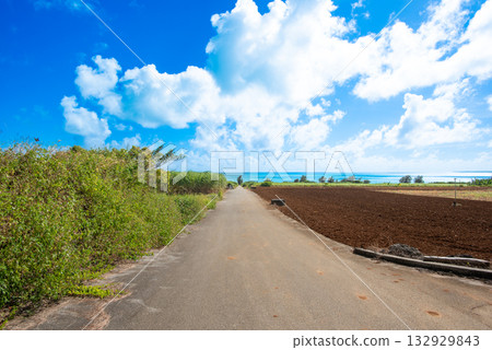 沖繩栗間島通往大海的道路 132929843