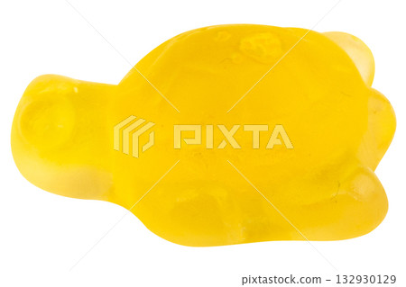 Yellow Turtle Jelly Gummy Candy Isolated on White Background Yellow Turtle Jelly Gummy Candy Isolated on White Background 132930129