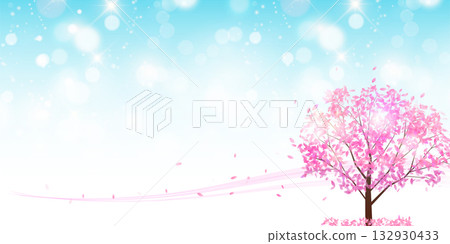 櫻花春天風景背景 櫻花春天風景背景 132930433