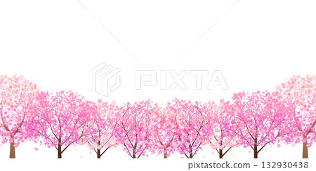 Cherry blossom spring landscape background 132930438