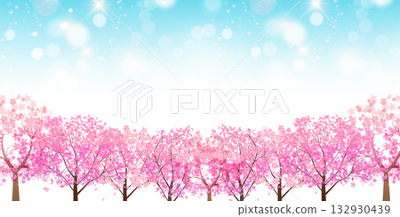 櫻花春天風景背景 132930439
