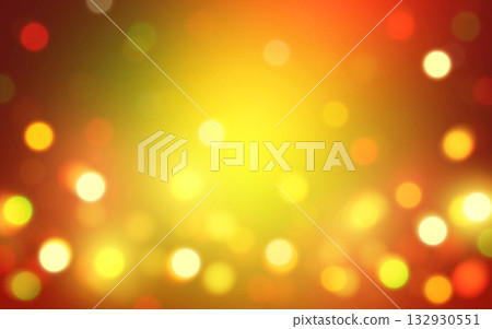 Golden and Red Bokeh Light Background with Warm Glow Effect, Abstract Bright Blur Design for Celebration and Festive Theme, Christmas and Holiday Design, 132930551