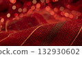 聖誕彩色布料背景：紅色和金色紋理 132930602
