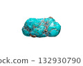 Closeup blue-green turquoise gemstone 132930790