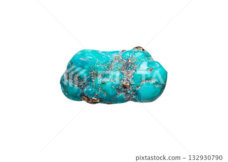 Closeup blue-green turquoise gemstone Closeup blue-green turquoise gemstone 132930790