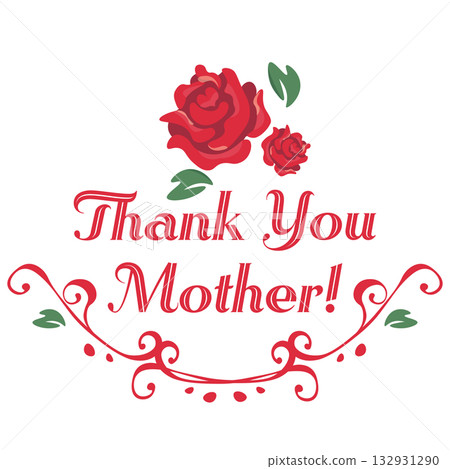 Mother's Day logo design featuring roses and letters 132931290