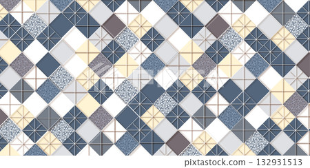 Japanese pattern, three-dimensional pattern, background Japanese pattern, three-dimensional pattern, background 132931513